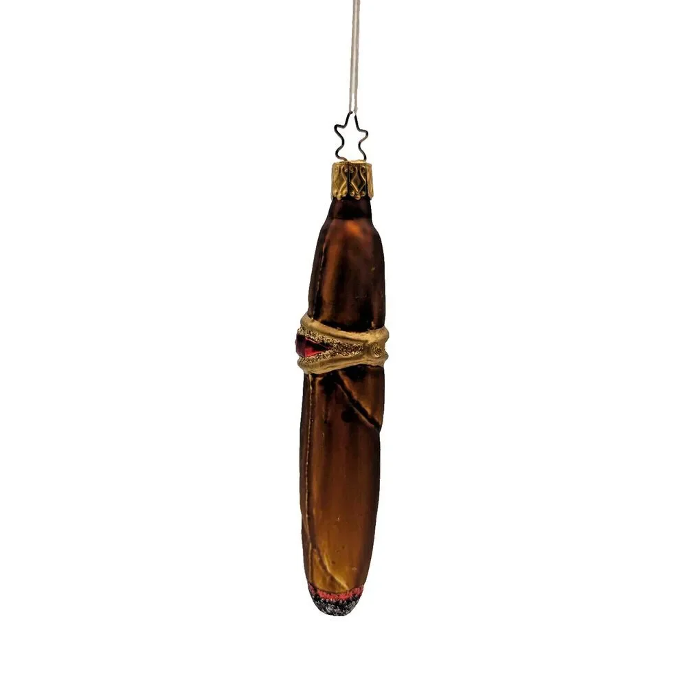 Blown Glass Cigar Ornament Made in Germany‎